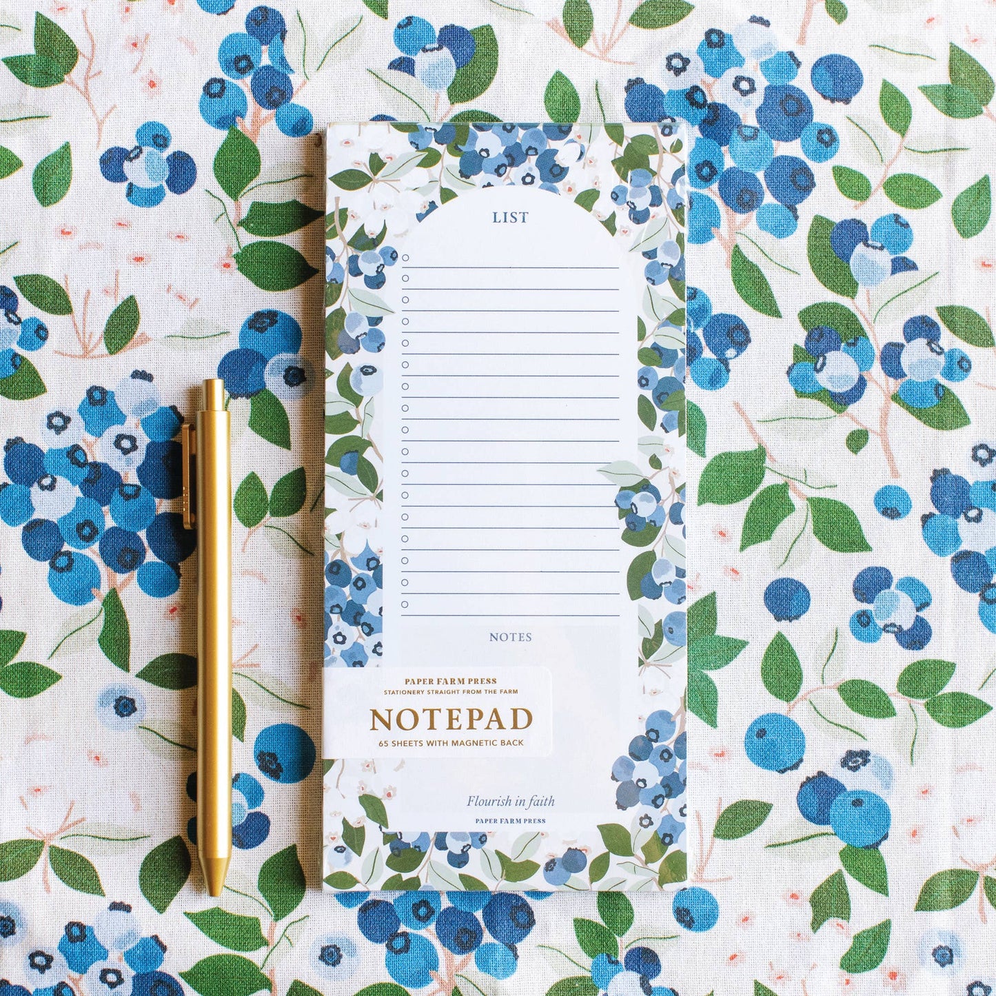 Blueberry Field Market List Notepad |Paper Farm Press