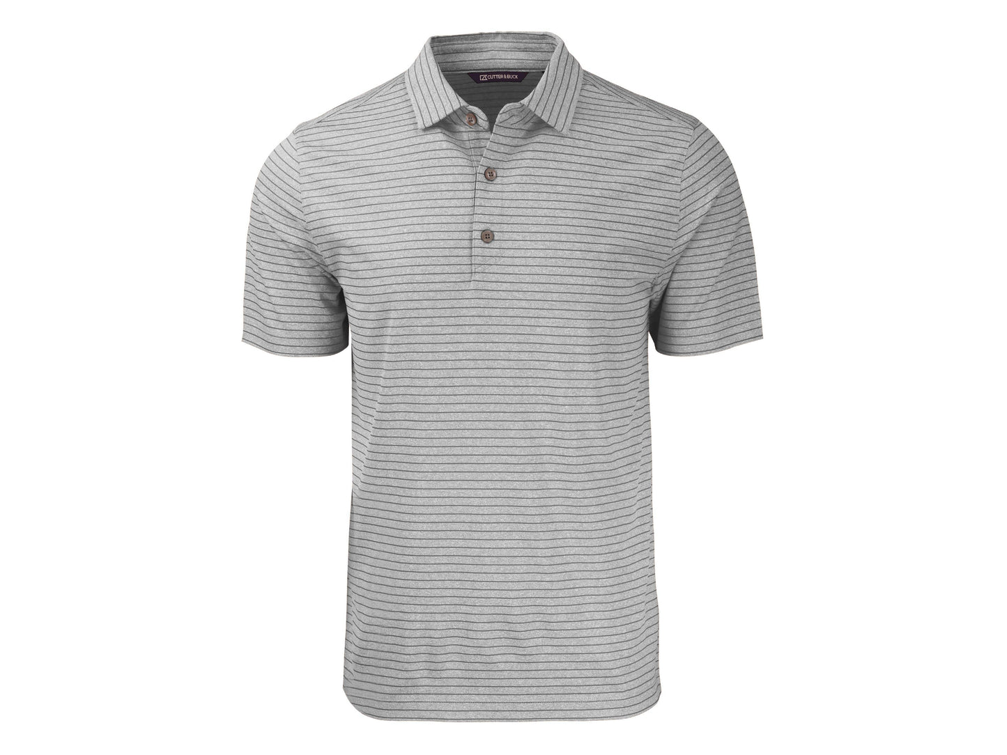 Cutter & Buck Forge Eco Heather Stripe Recycled Mens Polo: College Purple Heather / Small / MCK01303