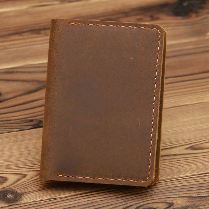 Genuine Leather Wallet w/ID Window in Brown | Leather Goods