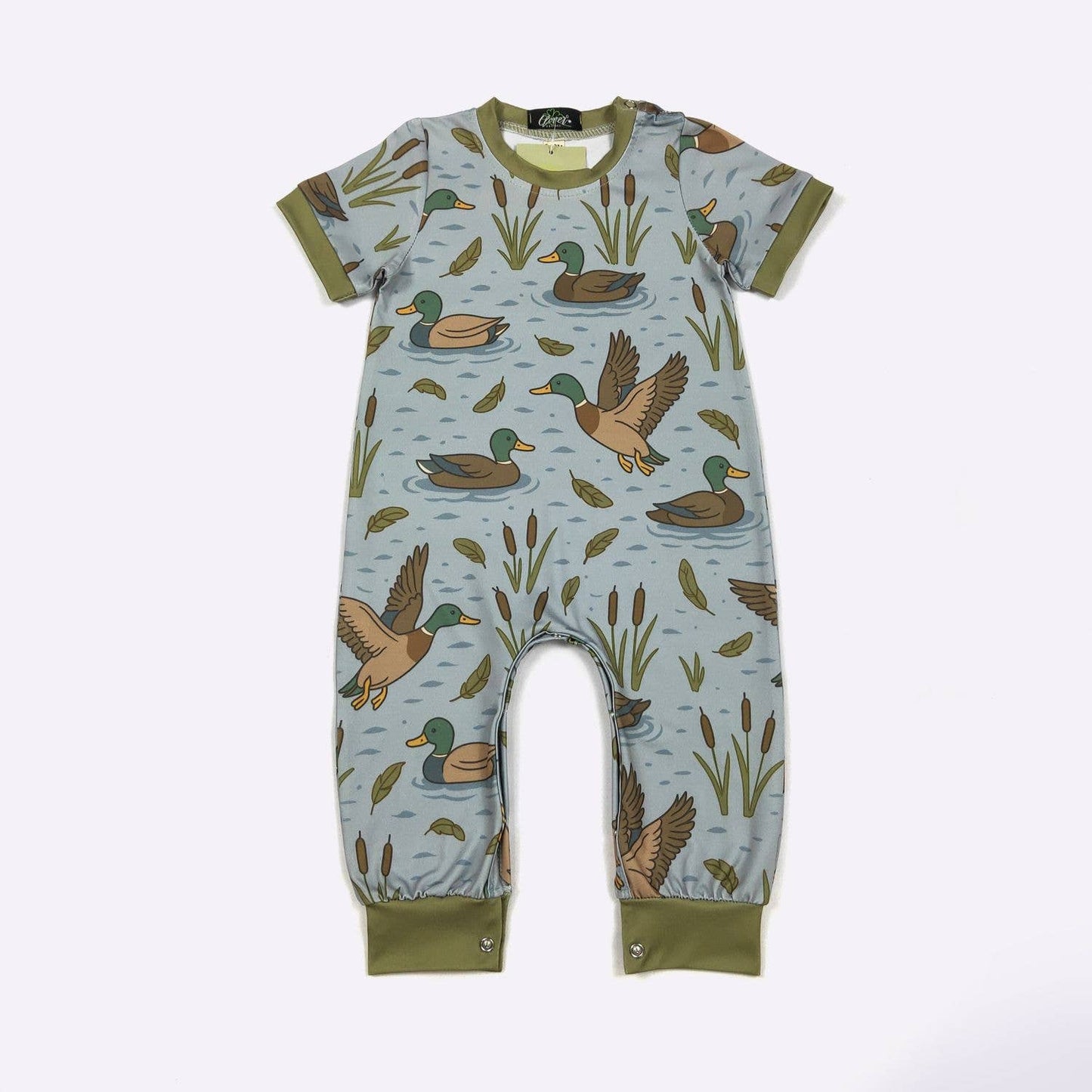 Waterfowl Wonders Boy Romper | Clover Cottage