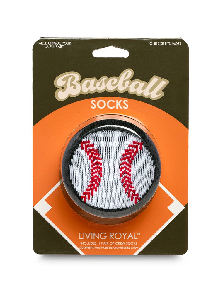 3D Packaged Crew Socks - Baseball w/ Bat - Forest Green | Living Royal