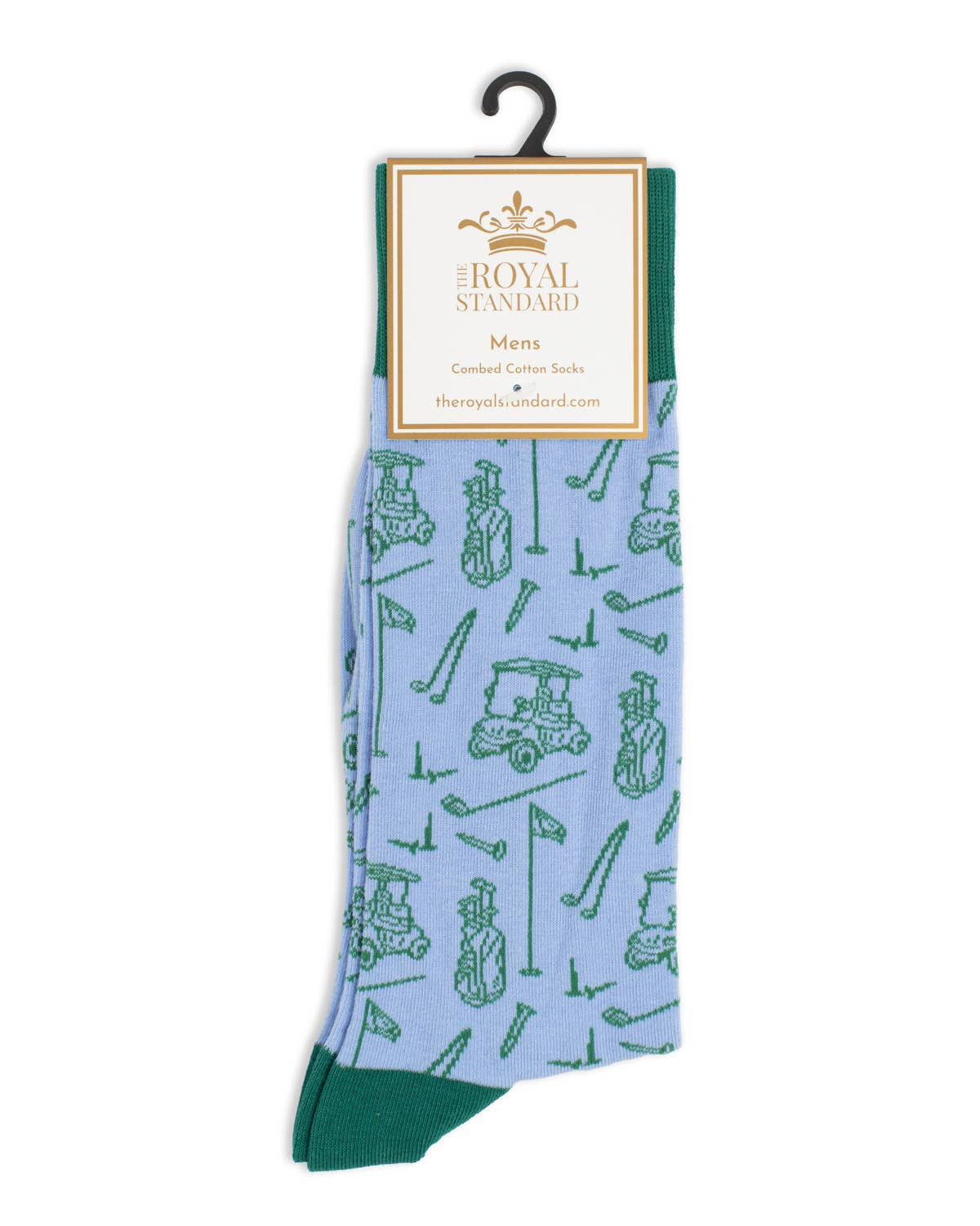 The Royal Standard - Men's Tee Off Socks   Blue/Green   One Size