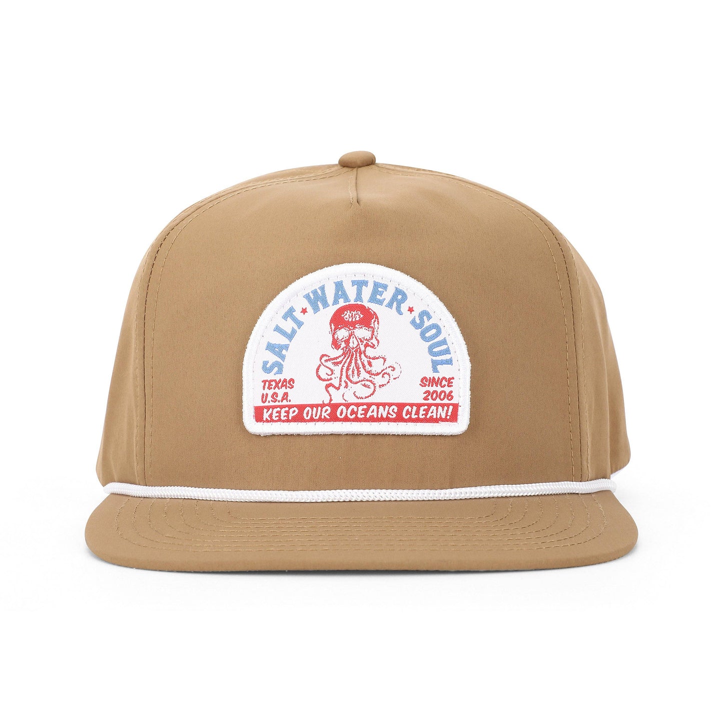 Shore Patrol Khaki Rope Snapback Hat | Salt Water Soul