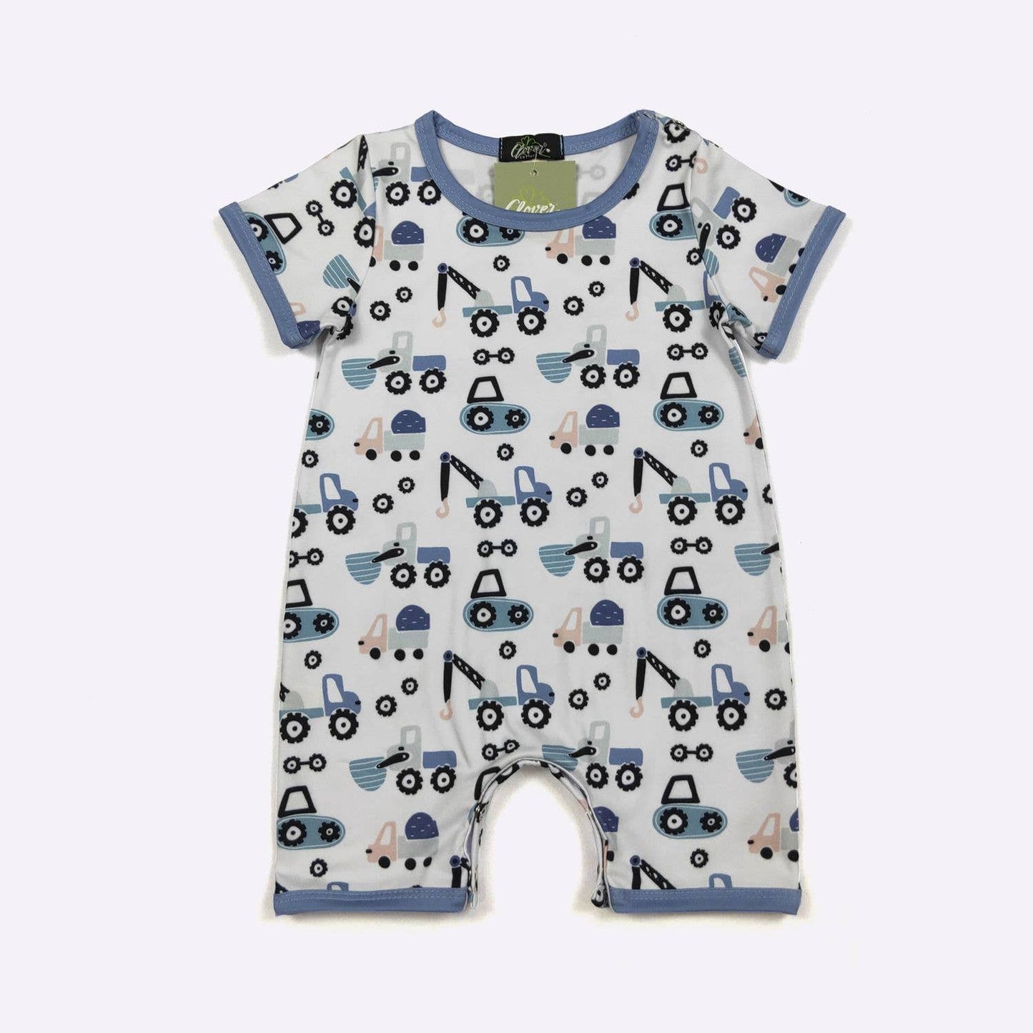 Work Zone Boy Romper | Clover Cottage