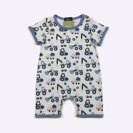 Work Zone Boy Romper | Clover Cottage