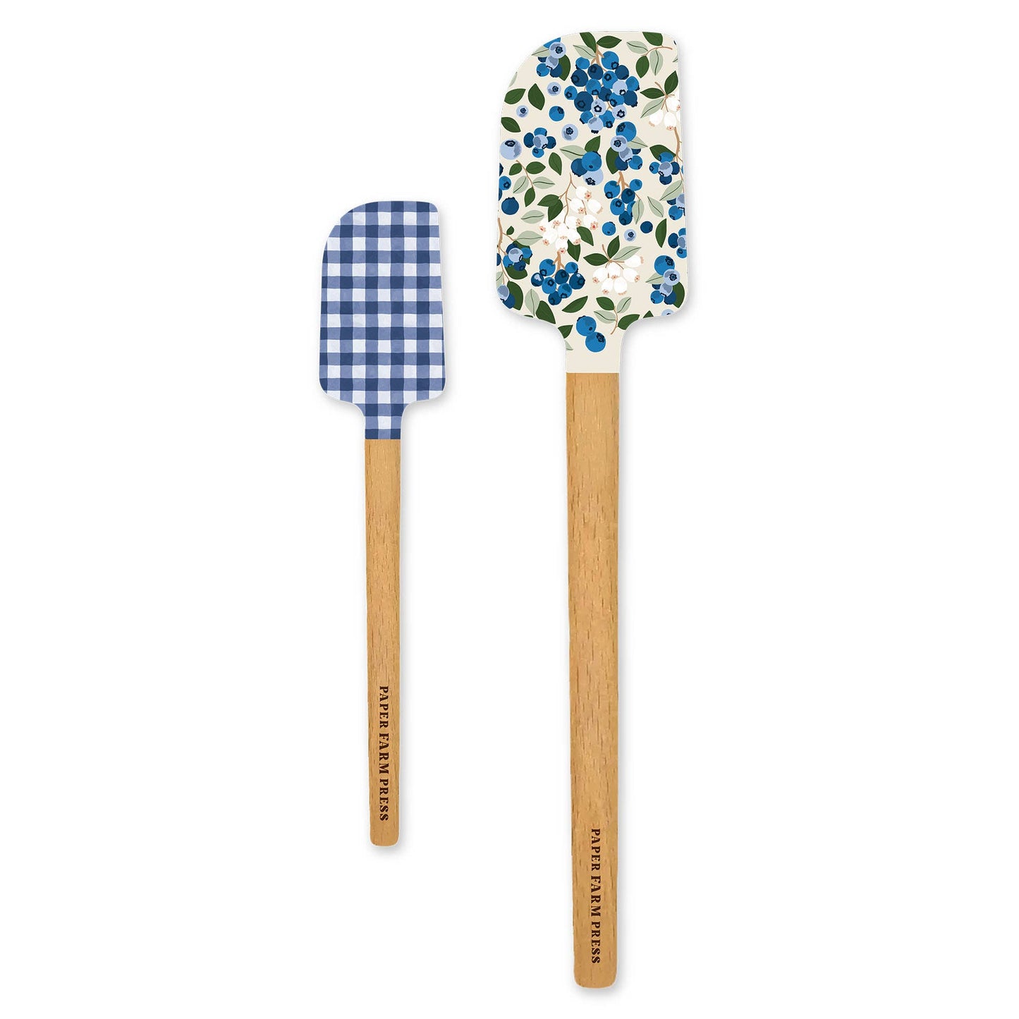 Blueberry Field Silicone Kitchen Spatulas - Set of 2 |Paper Farm Press