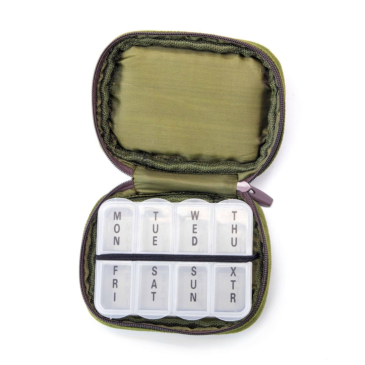 Fashion Smart Men's Pill and Vitamin Case Open Stock: Black