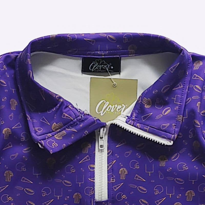 Purple-Go Team Boy Quarter Zip