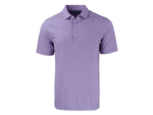 Cutter & Buck Forge Eco Double Stripe Recycled Mens Polo: College Purple/White / Medium / MCK01302