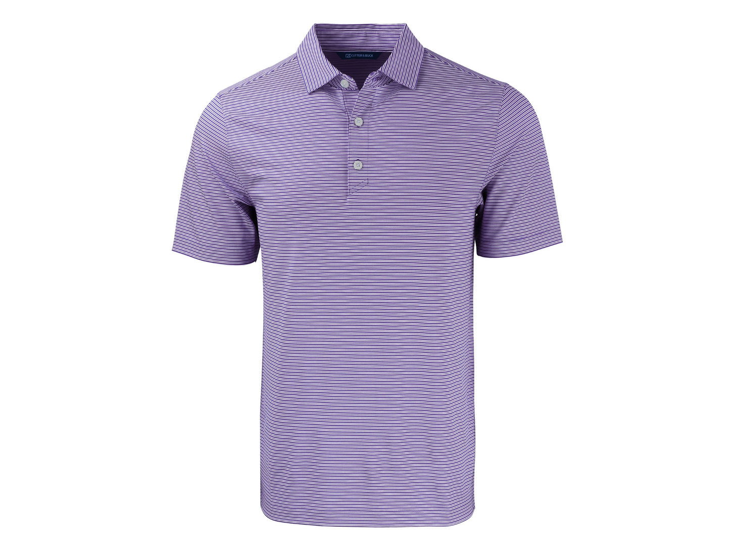 Cutter & Buck Forge Eco Double Stripe Recycled Mens Polo: College Purple/White / Large / MCK01302