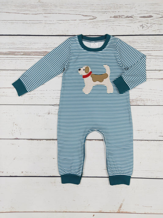 Dog Appliqué Boy Romper| SK