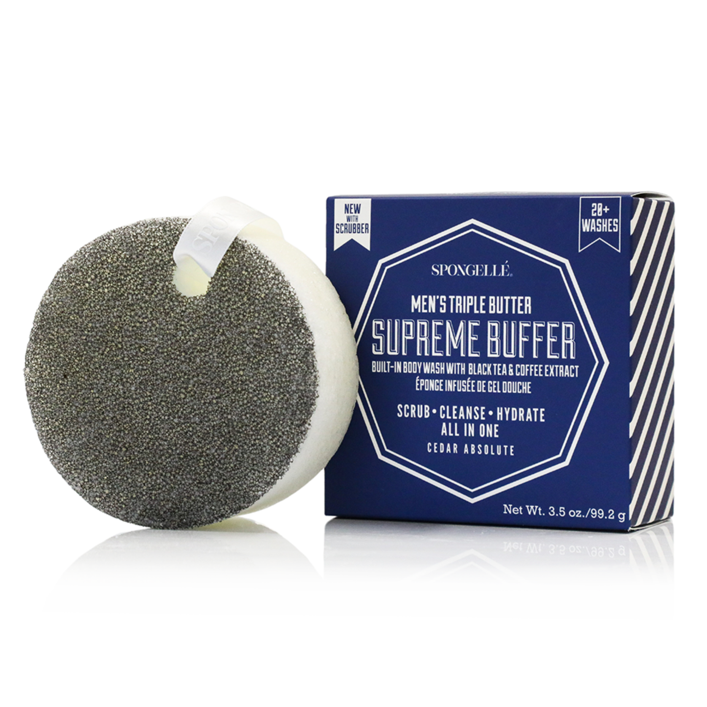 Men's Assorted Buffers with Black Scrubber | 2 New Scents | Spongelle’