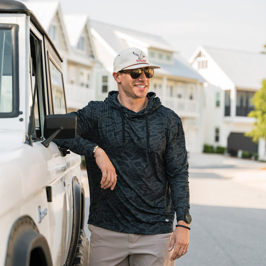 Performance Hoodie in Black Camo | Burlebo
