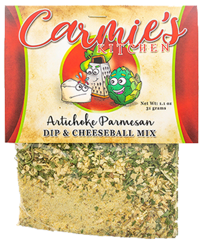 Artichoke Parmesan Dip & Cheeseball Mix | Carmie's Kitchen