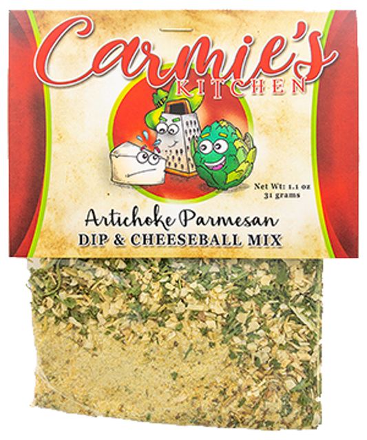 Artichoke Parmesan Dip & Cheeseball Mix | Carmie's Kitchen