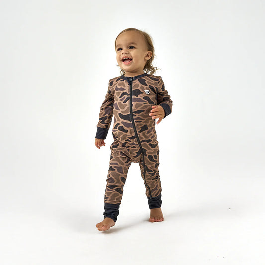 Baby Zip Up in Gauge Camo | Burlebo