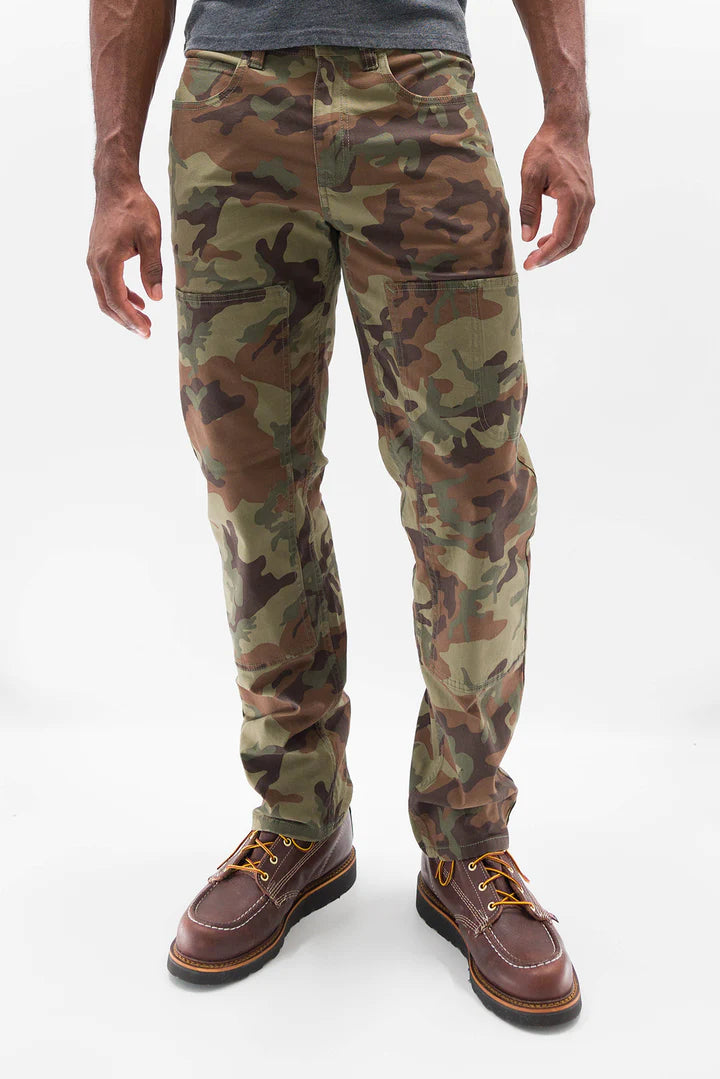 Camo carpenter pants front view