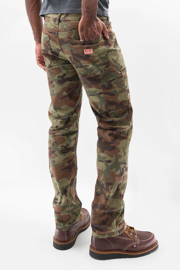 Camo carpenter pants back view