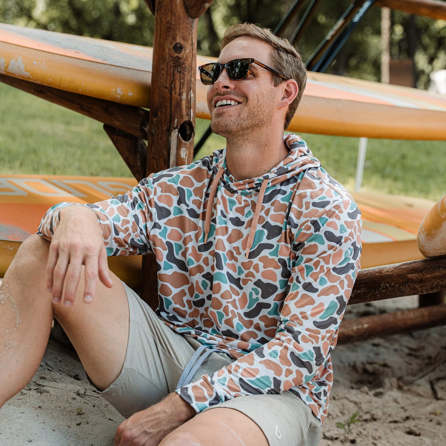 Performance Hoodie in Bayside Camo | Burlebo
