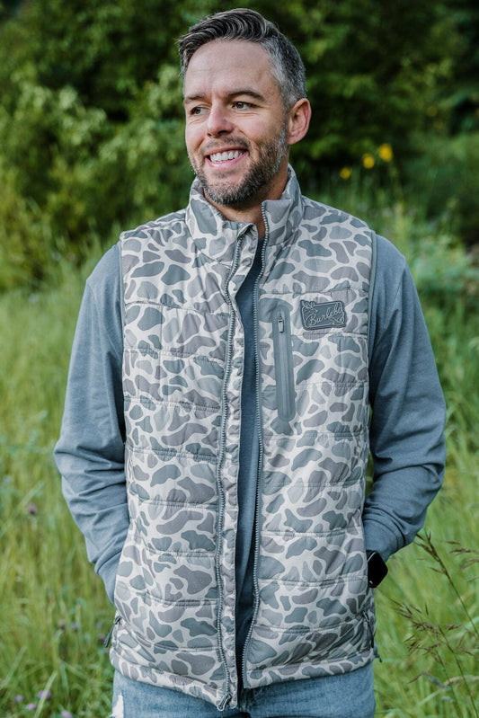 Puffer Vest in Classic Deer Camo | Burlebo