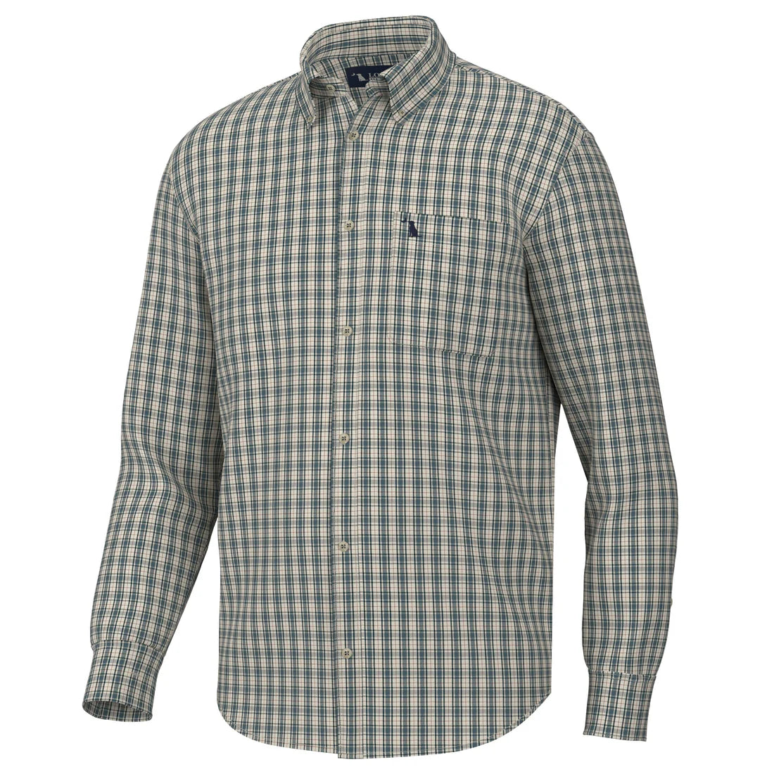 Faulk Dress Shirt L/S in Ocean/Beige/ Rust  | Local Boy Outfitters
