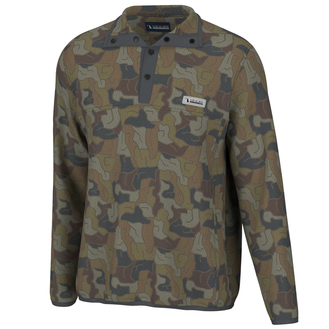 Printed Quarter Snap Pullover | Local Boy Outfitters