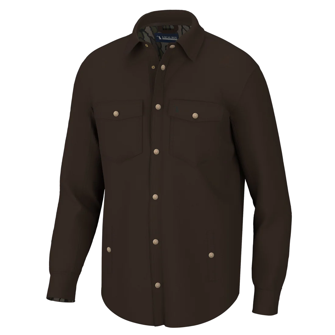 Sportsman's Shacket in Brown | Local Boy Outfitters