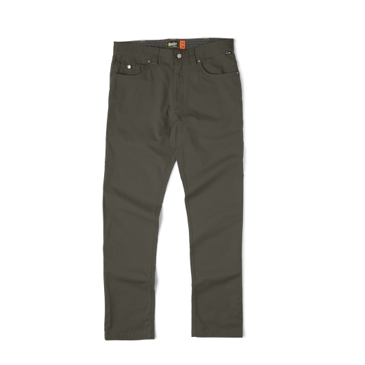 Cotton nylon blend straight leg pants in charcoal