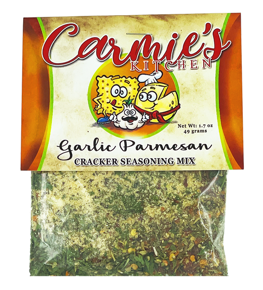 Garlic Parmesan Cracker Seasoning Mix | Carmie's Kitchen