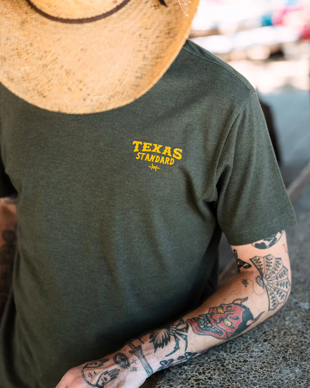 Heritage Printed Tee - Jackalope Green | Texas Standard