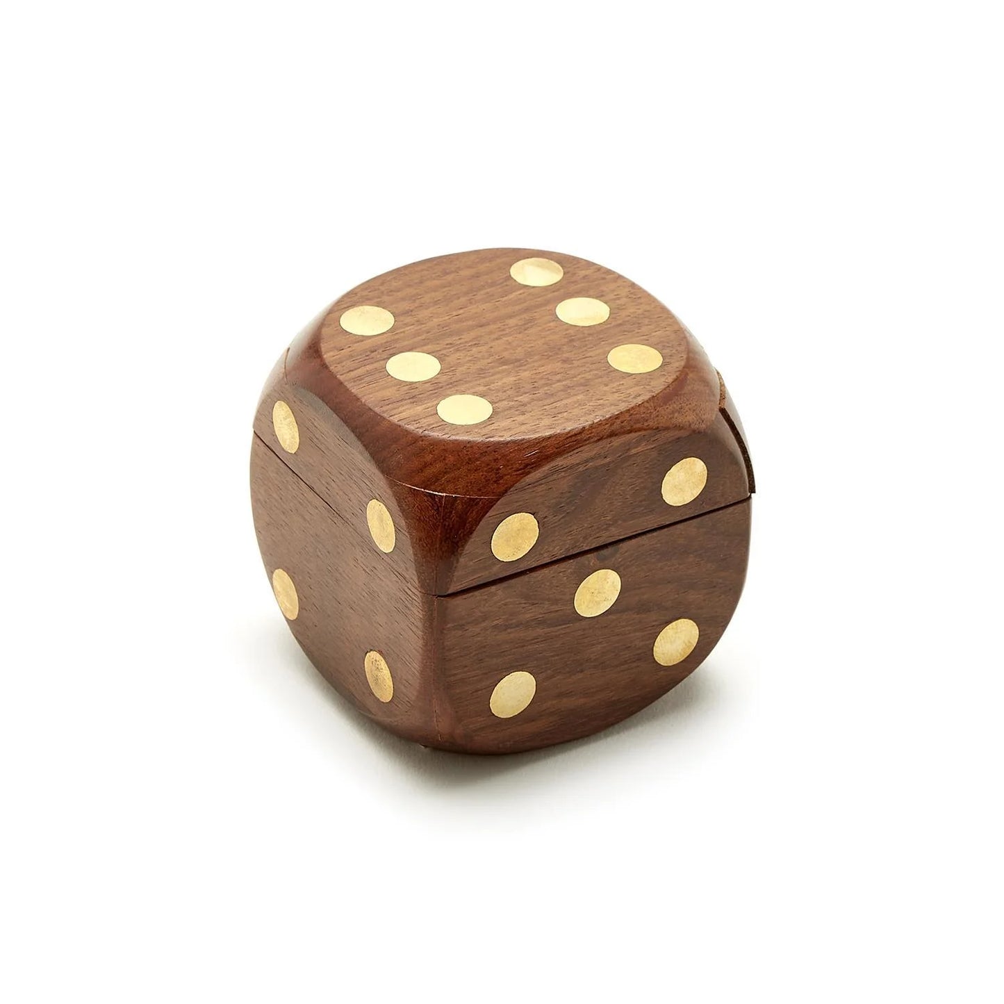Wood Dice Box W/ 6 Dice