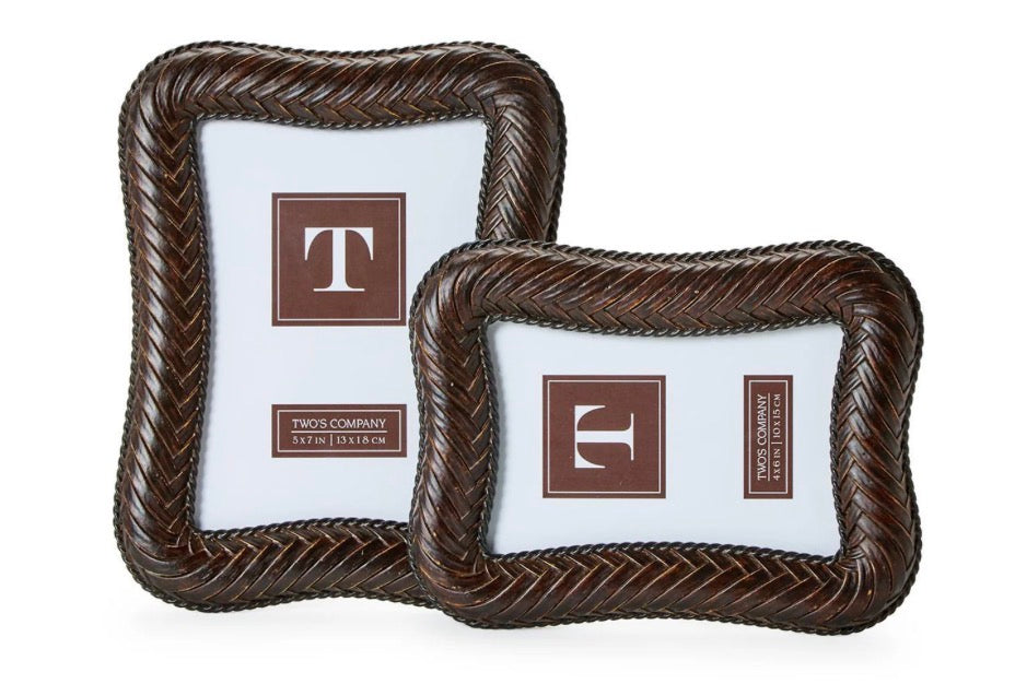 Set Of Two Herringbone Weave Frames