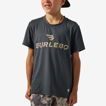 Youth Go To Tee Flying B Logo - Gun Metal Gray/Gauge Camo