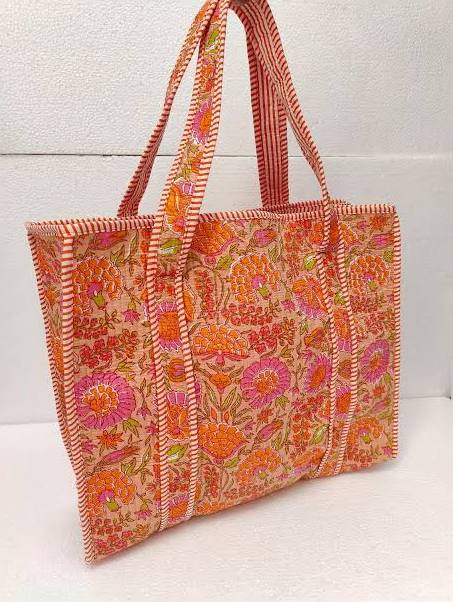 Large Quilted Tote Bag