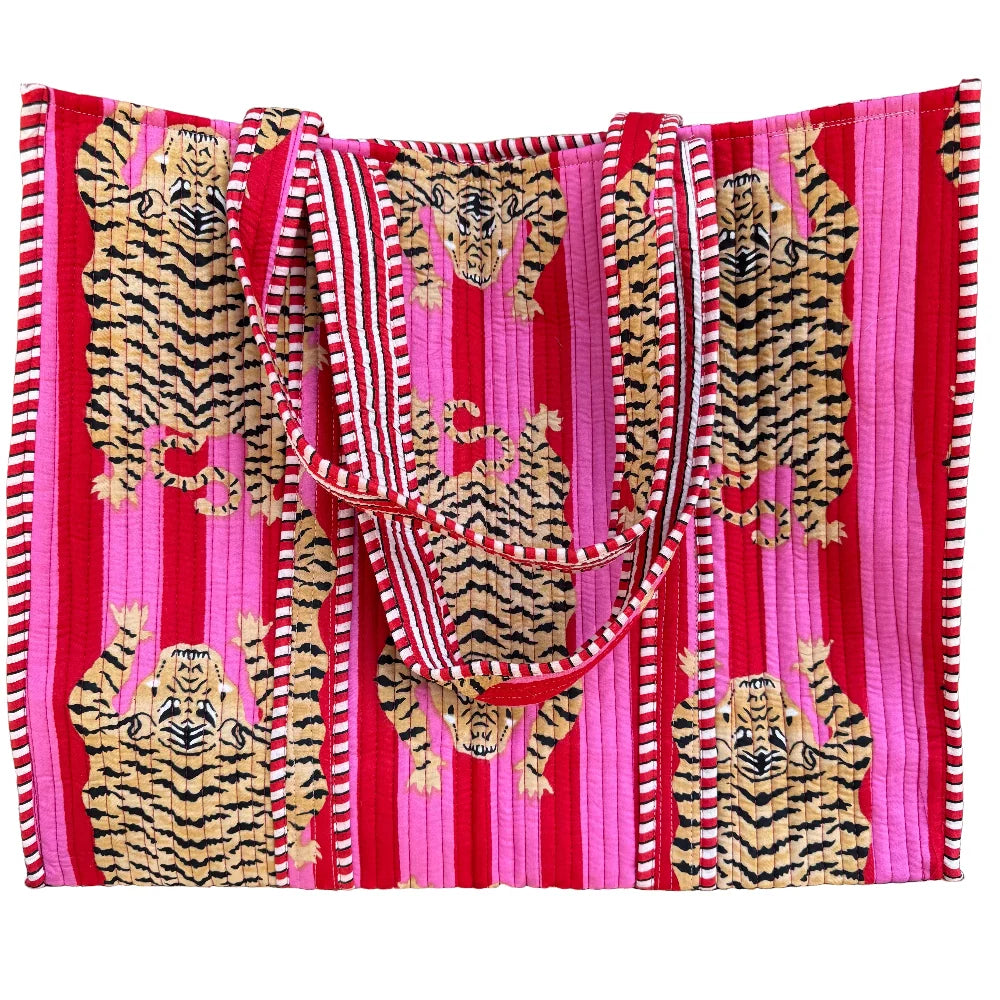 Large Quilted Tote Bag