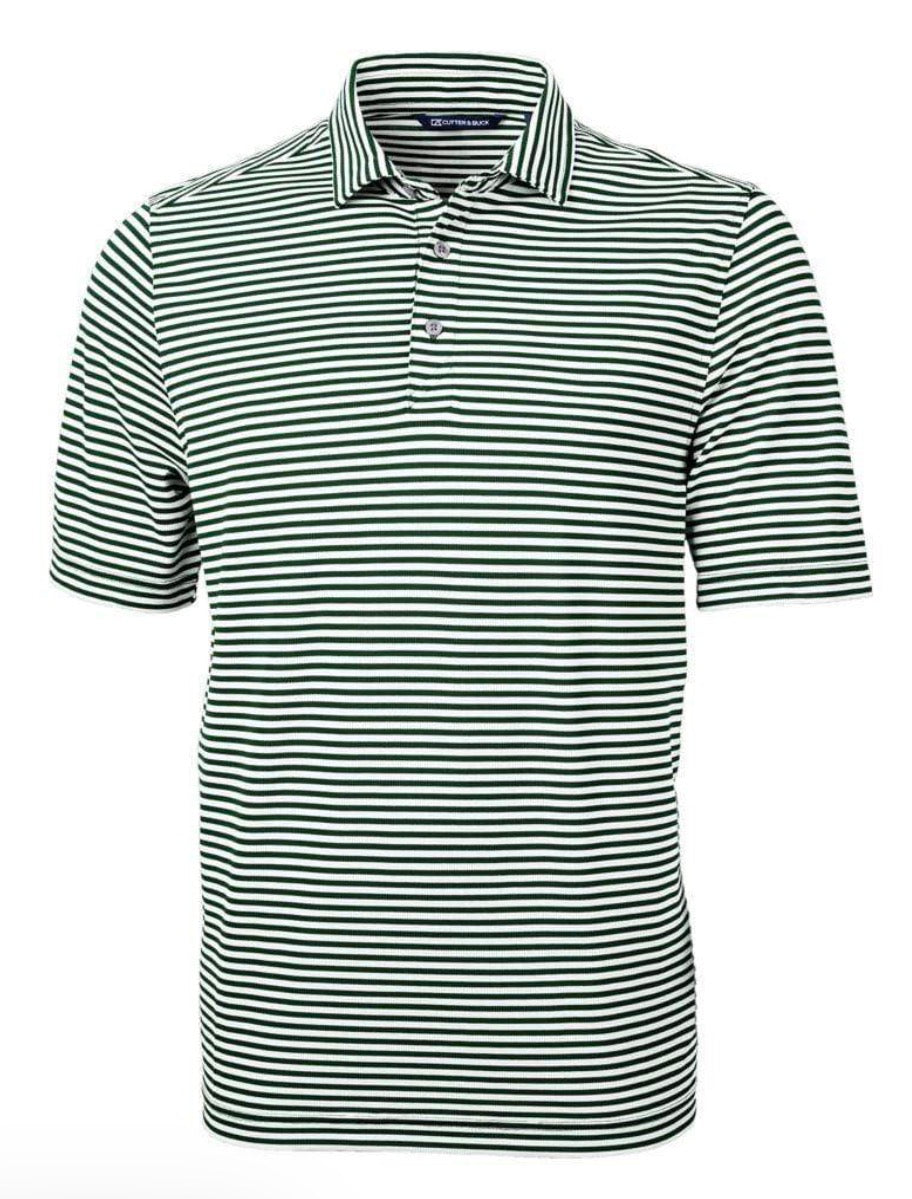 Virtue Eco Pique Stripe Recycled Mens Polo