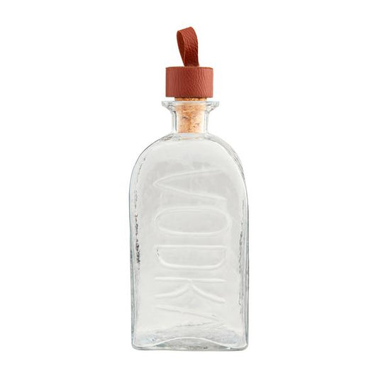 mud pie Glass Leather Vodka Decanter