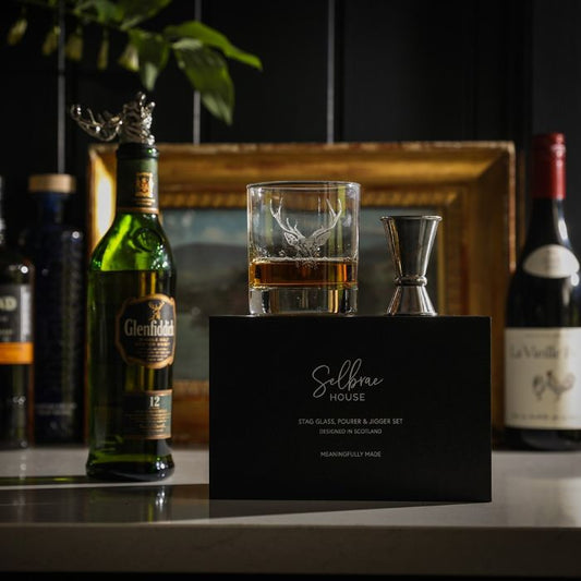 Stag Prince Glass, Pourer & Jigger Set | Selbrae