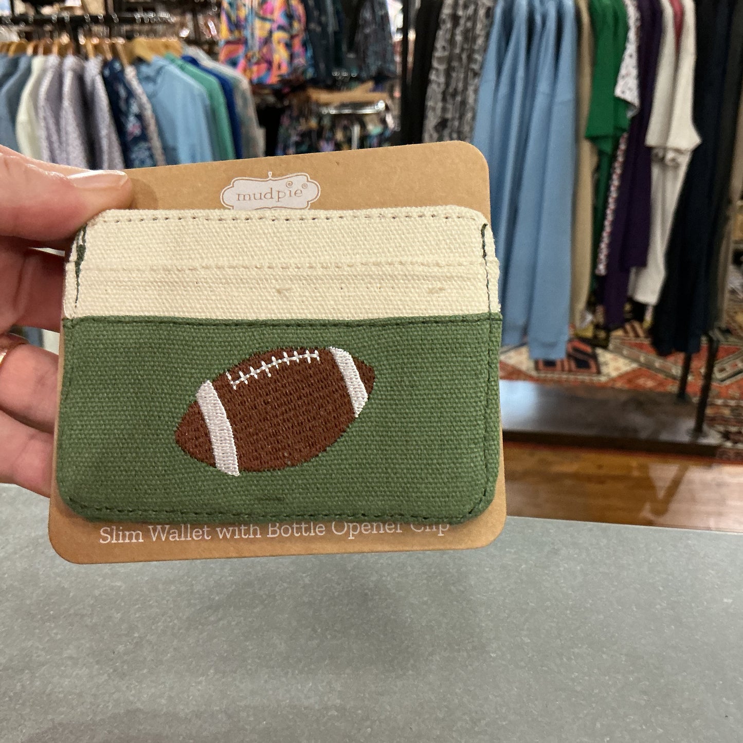 Slim Wallet with Bottle Opener Clip | mud pie