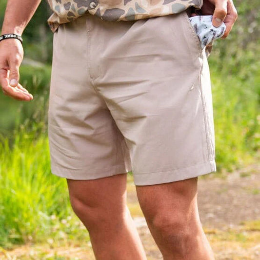 Duck Hunt Pocket Everyday Shorts in Khaki | Burlebo