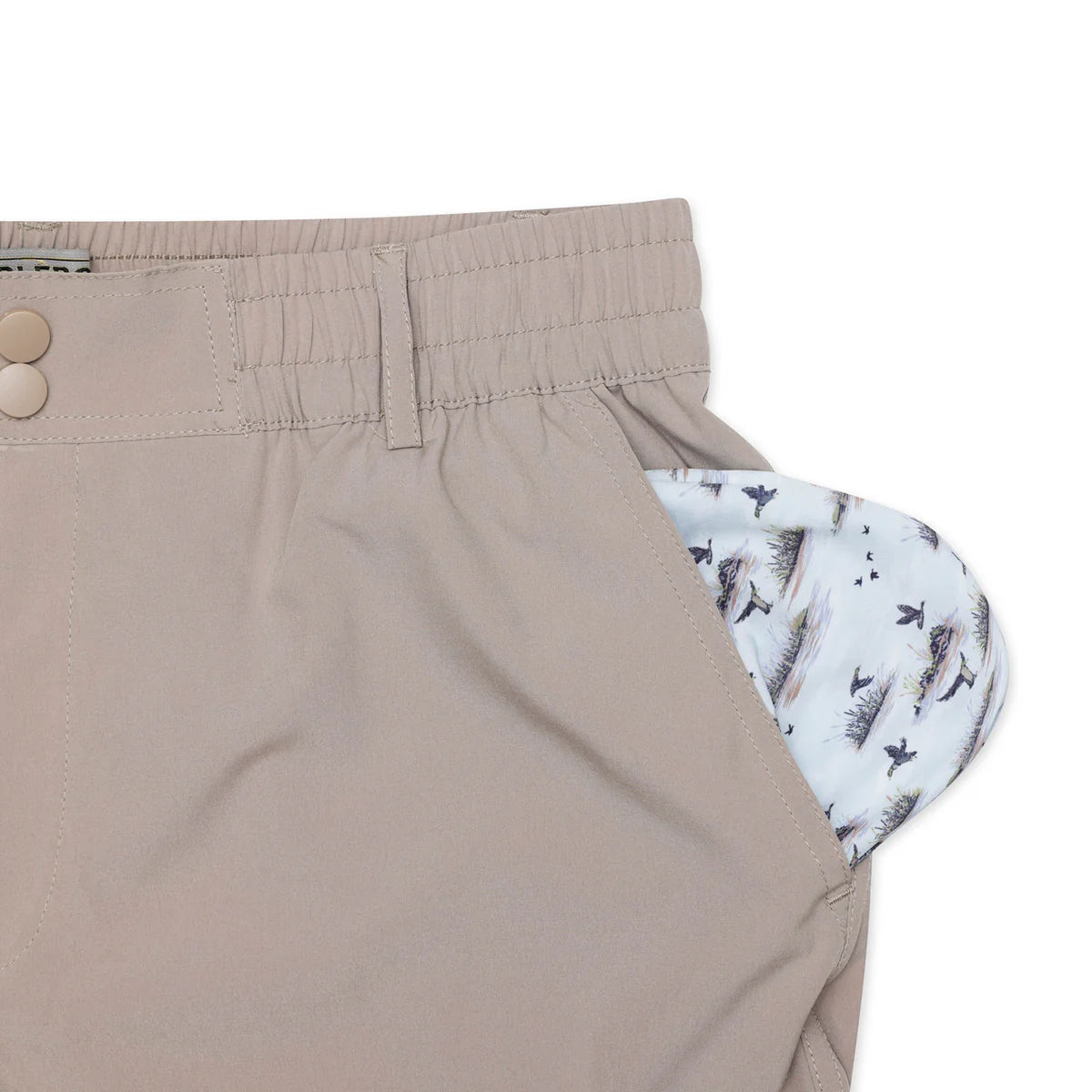 Duck Hunt Pocket Everyday Shorts in Khaki | Burlebo