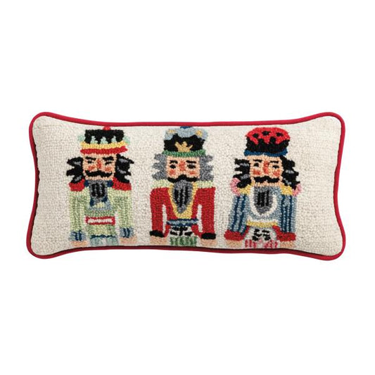 Lumbar Nutcracker Wool Pillow | Mud Pie