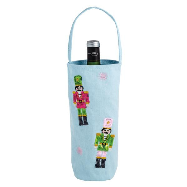 Sequin Nutcracker Wine Bag | Mudpie