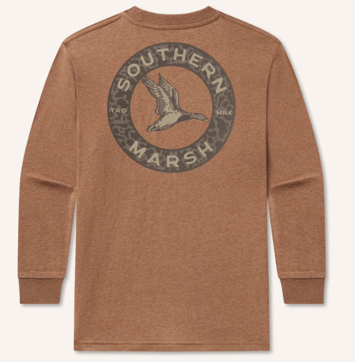 Youth LS Inflight Camo Tee | Southern Marsh