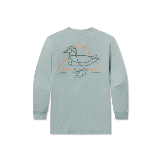 Youth Warning Duck Tee - Long Sleeve | Southern Marsh