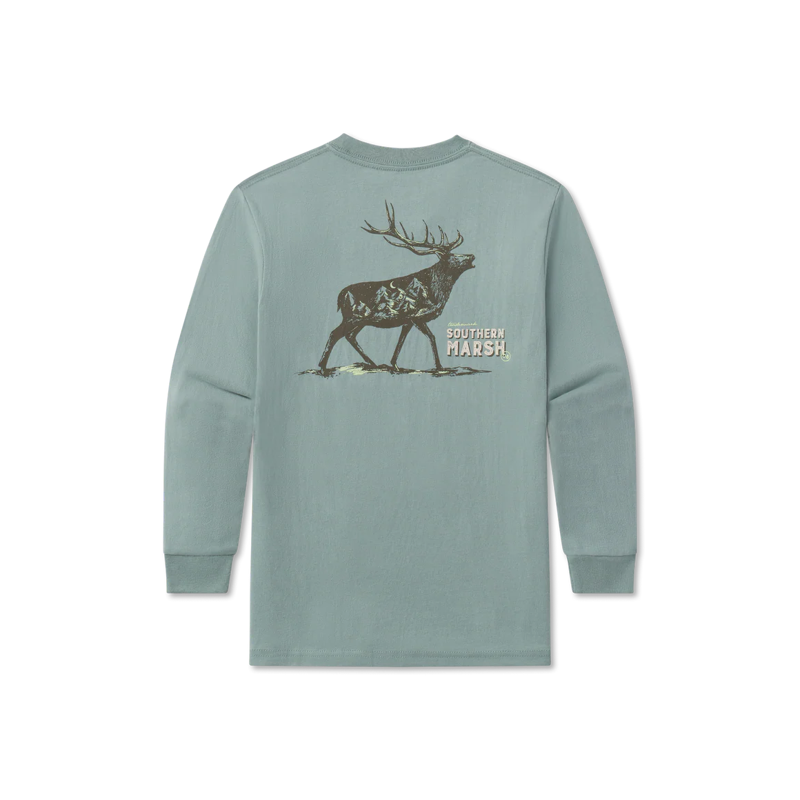 Youth Starry Silhouette Tee - Elk - Long Sleeve | Southern Marsh