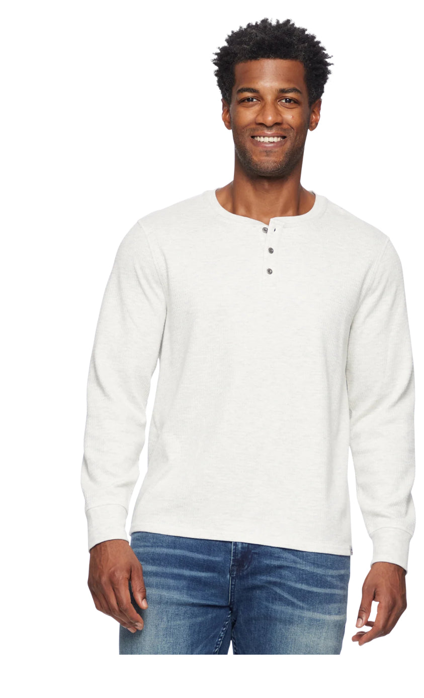 Chatsworth LS Soft Waffle Henley | Flag & Anthem
