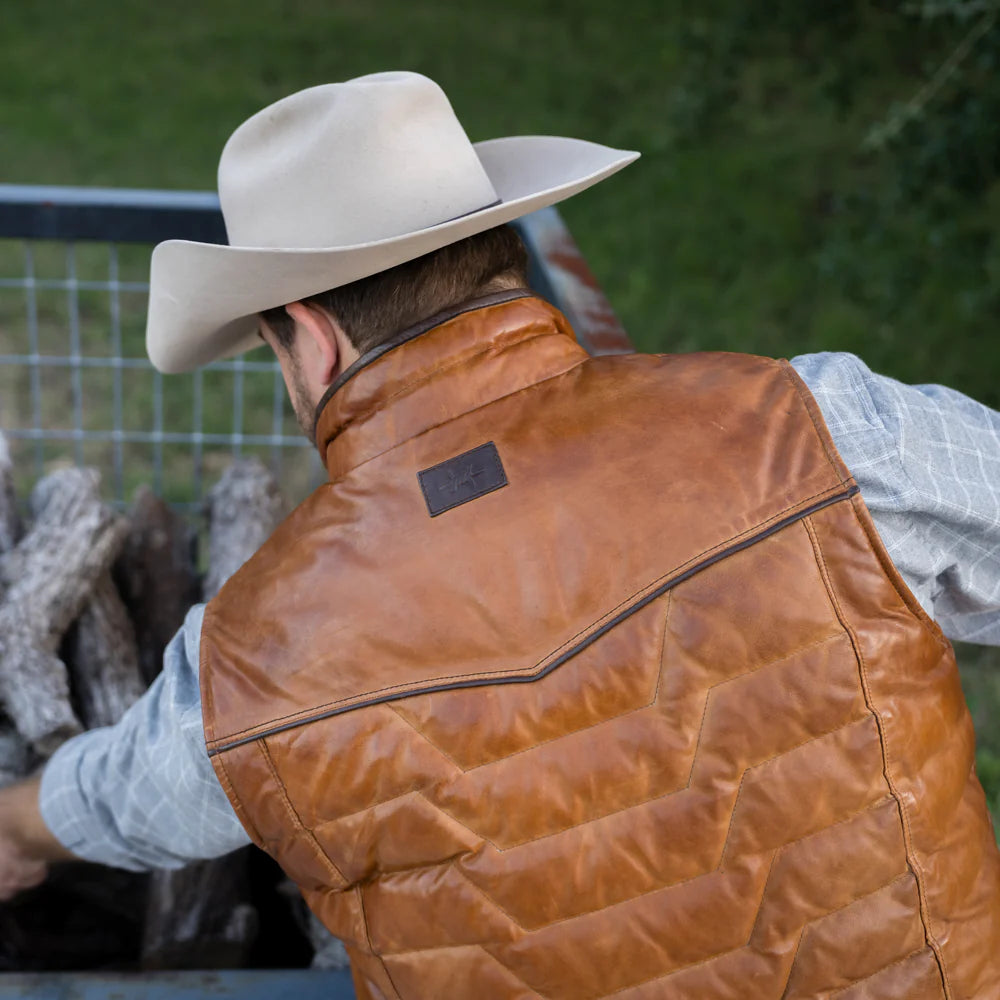 Maverick Leather Vest - Cognac | Texas Standard