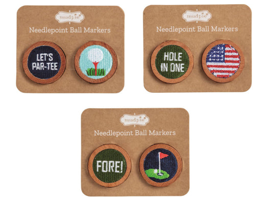 Needle Point Ball Markers | Mud Pie