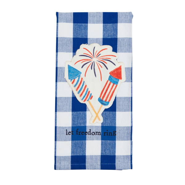 Firework Patch American Towel | Mud Pie